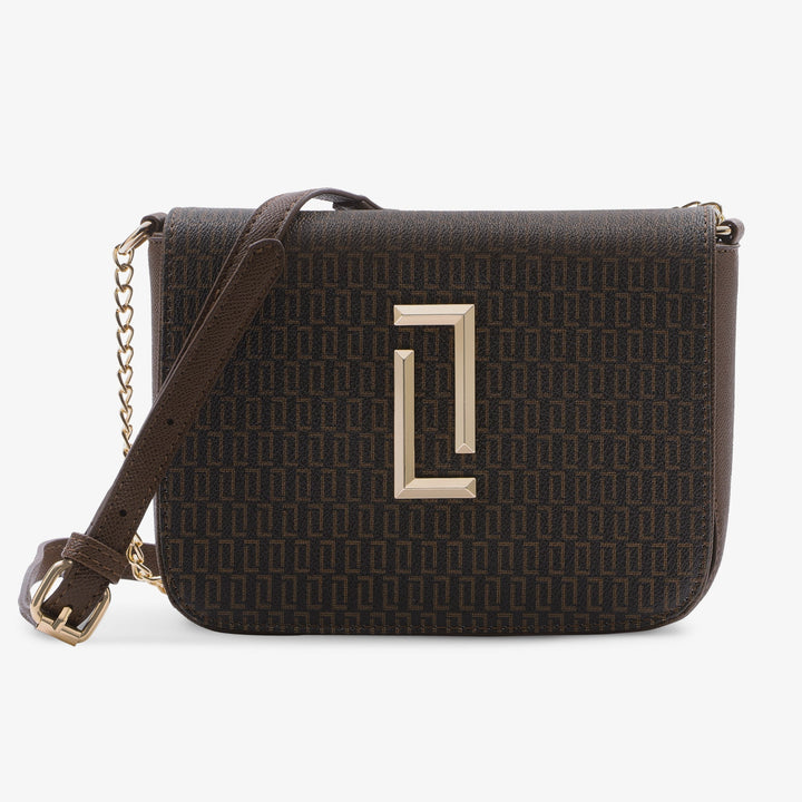 Mono Chris Flap Small Sling Bag — Choco