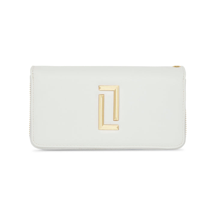 Large Dual Zip Wallet — White (2)