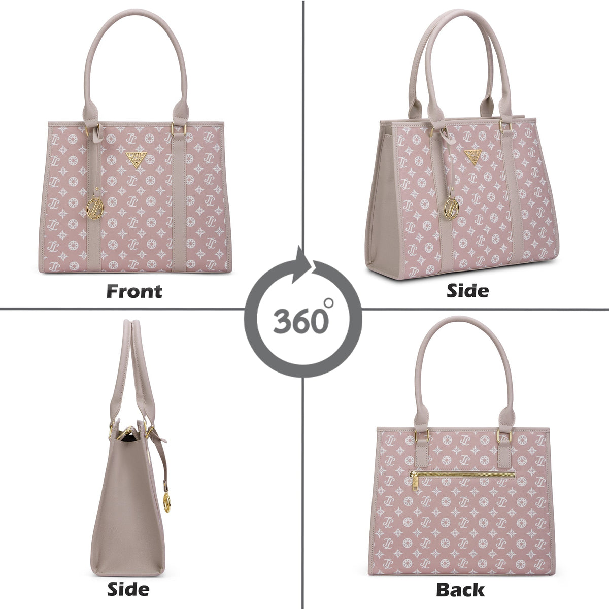 Chicago Large Satchel Bag — Pink (7)