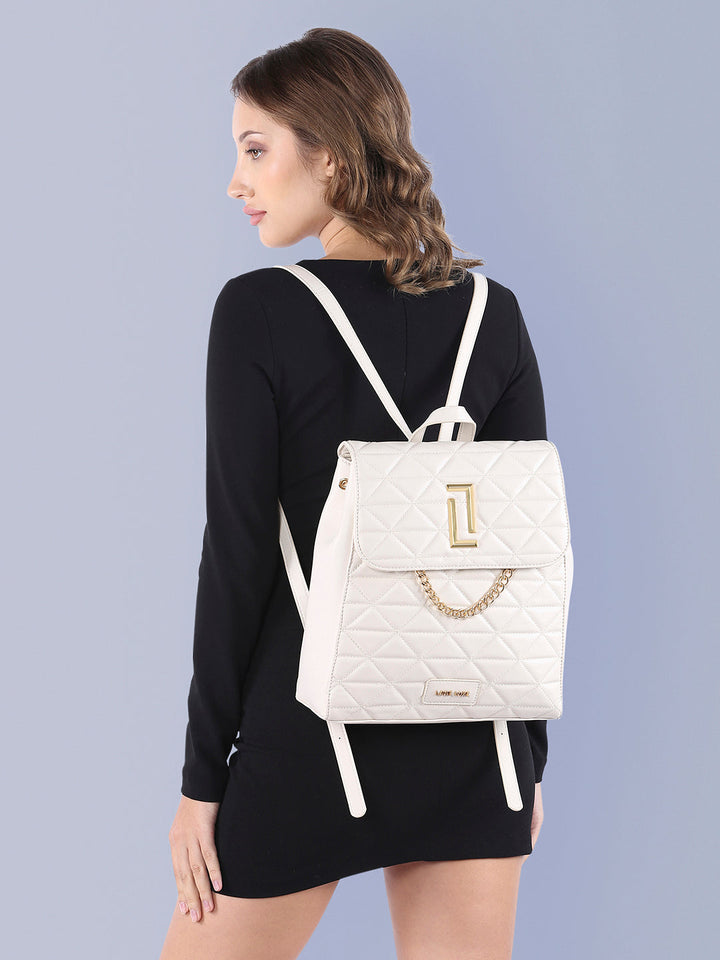 Casper Medium Fashion Backpack — Off White