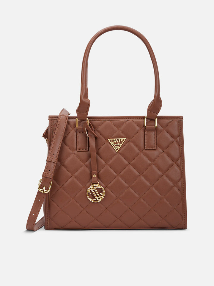 California Medium Satchel Bag — Tan