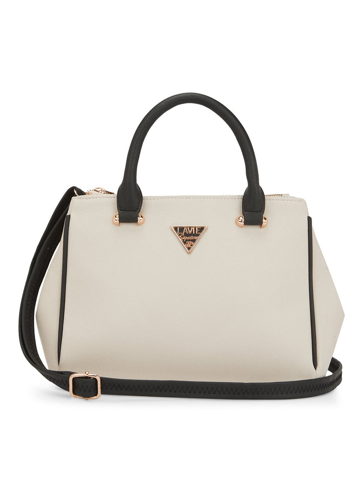 Columbia 3 Compartment Small Satchel Bag — Off White