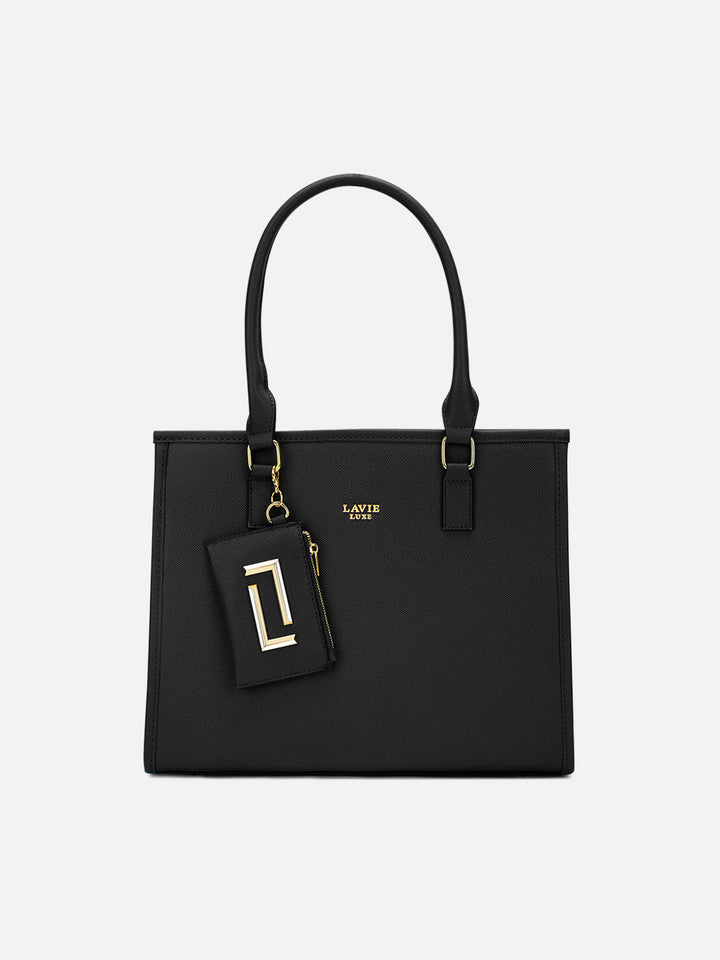 Duo Quad Large Satchel Bag — Black
