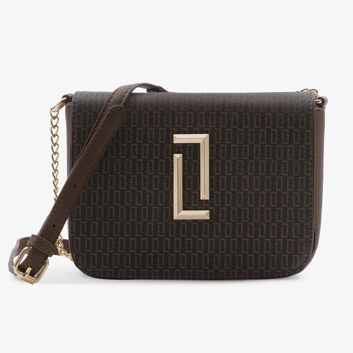 Mono Chris Flap Small Sling Bag — Choco