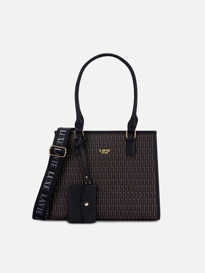 Quad25 Medium Box Satchel Bag — Black