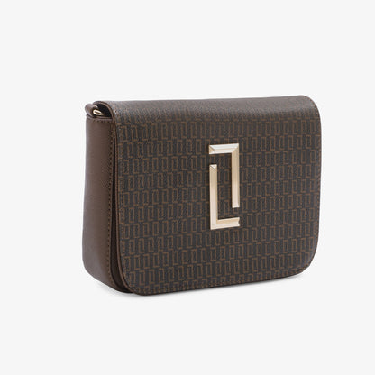 Mono Chris Flap Small Sling Bag — Choco (2)