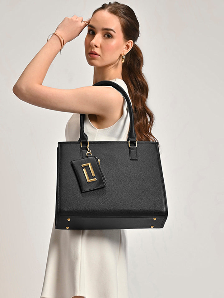 Duo Quad Large Satchel Bag — Black (2)