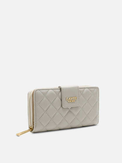 Diamond25 Large Bifold Zip Wallet — Beige (2)