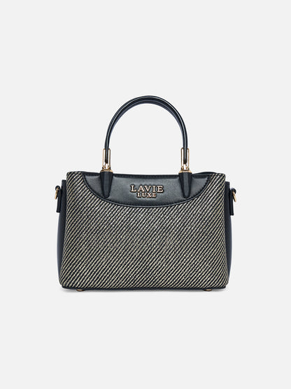 Bella 3 Comparment Extra Small Handbag — Black (2)