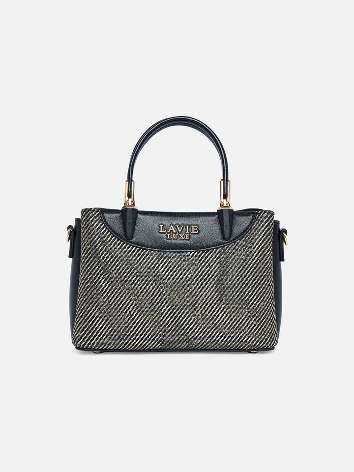 Bella 3 Comparment Extra Small Handbag — Black (2)