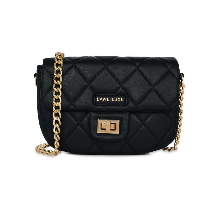 Small Chan Flap Sling Bag — Black (2)