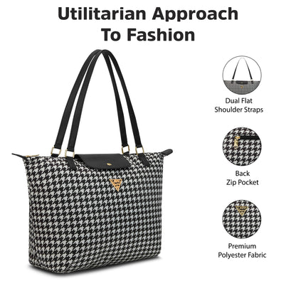 Oregon Large Tote Bag — Black/White (3)