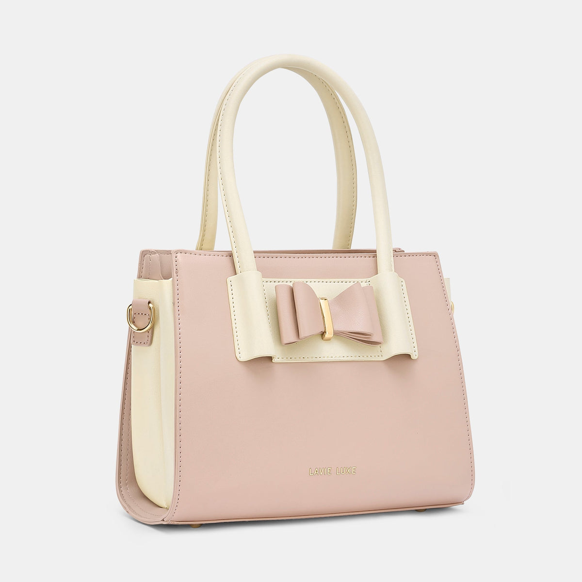 Knot Medium Satchel Bag — Light Pink (3)