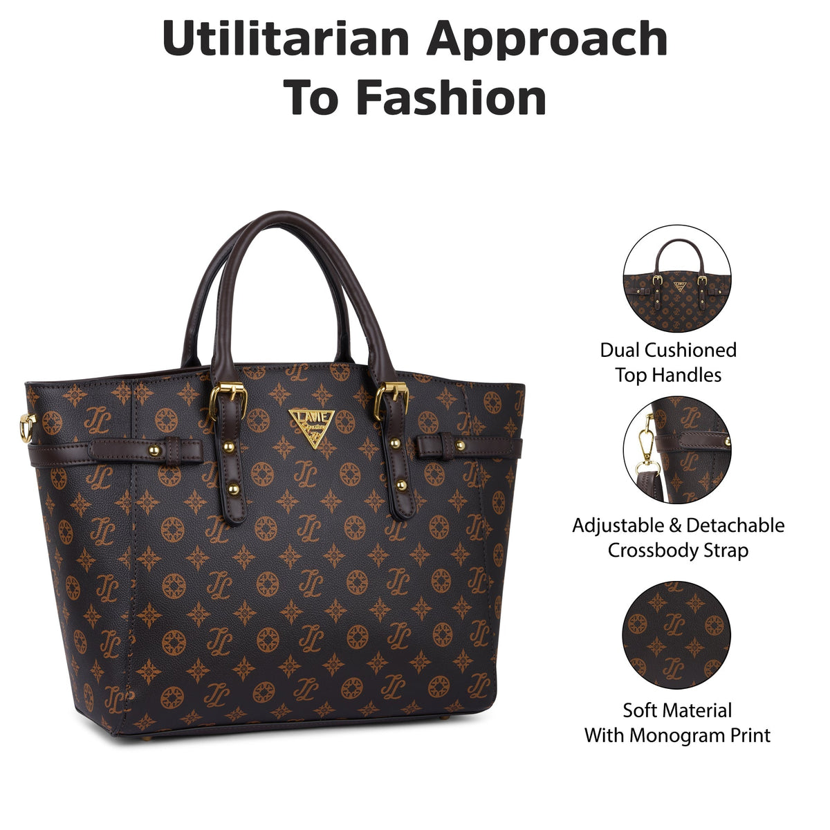 Montreal Large Tote Bag — Choco (3)
