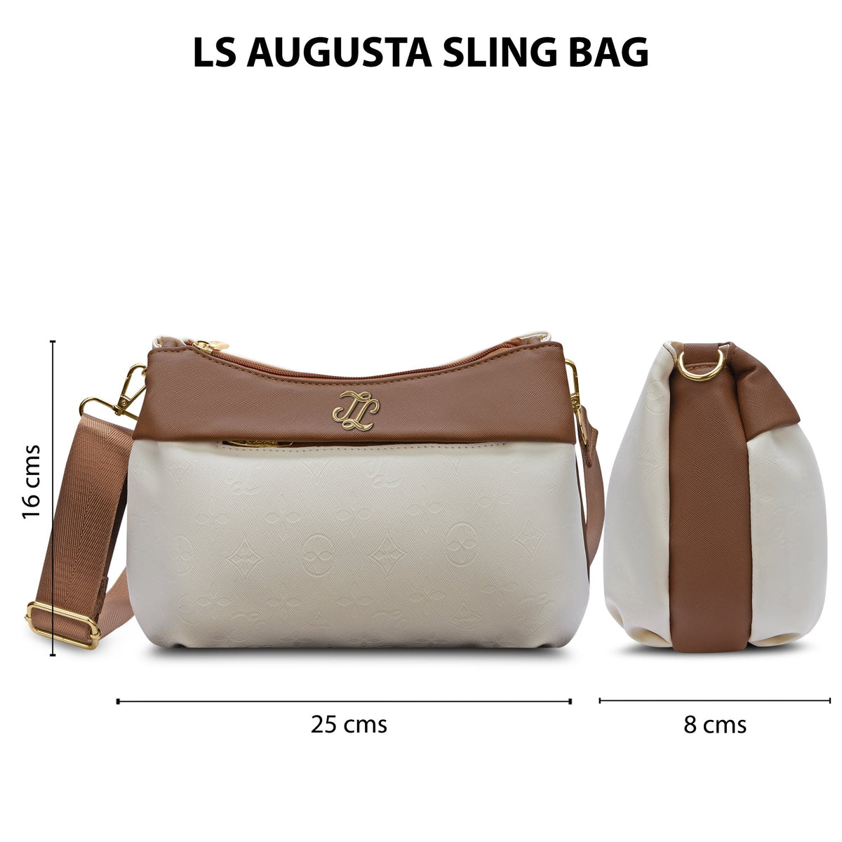 Colourblock Augusta Medium Sling Bag — Off White (3)
