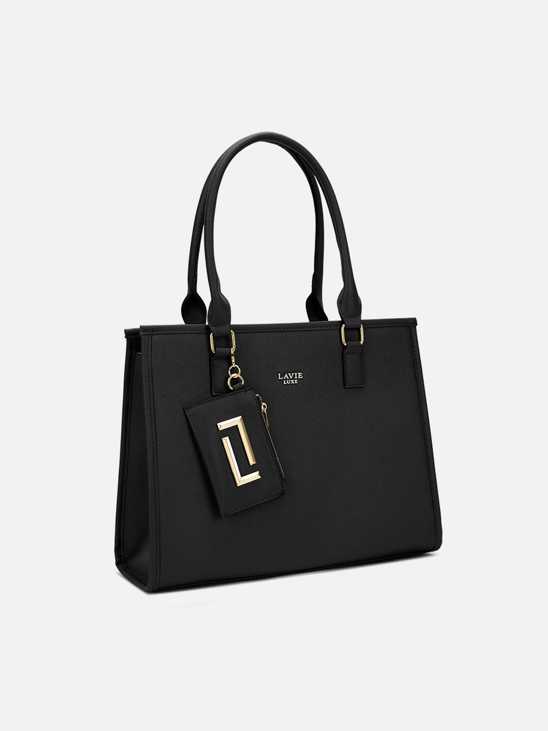 Duo Quad Large Satchel Bag — Black (3)