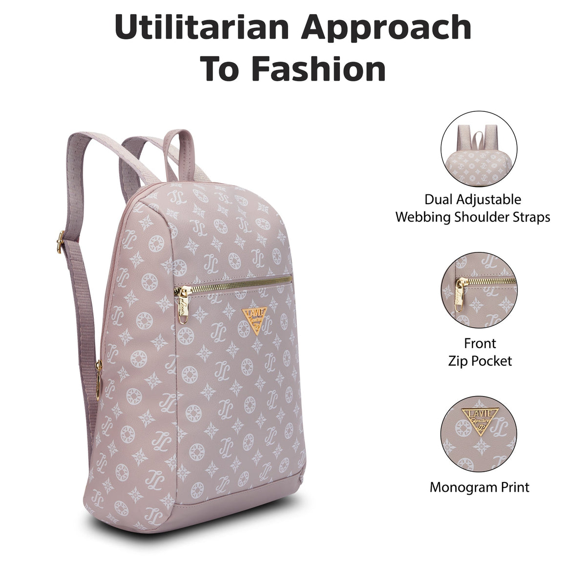St.Louis Small Fashion Backpack — Pink (3)