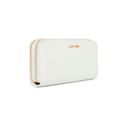 Large Dual Zip Wallet — White (3)