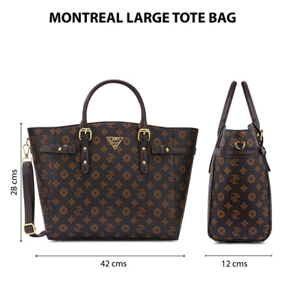 Montreal Large Tote Bag — Choco (4)