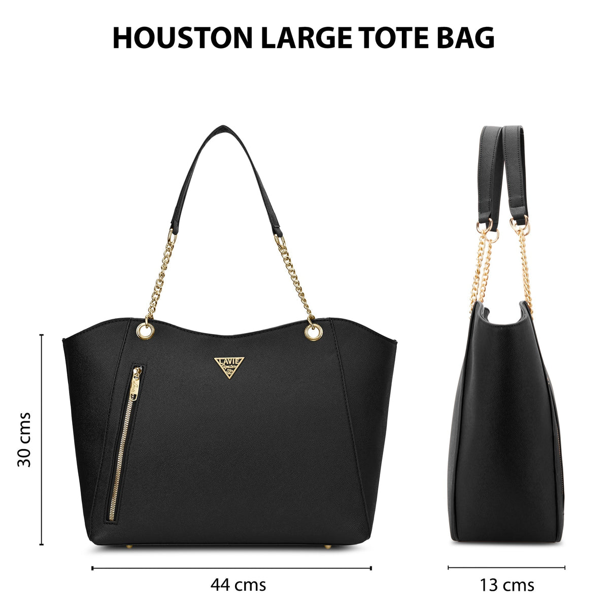 Houston Large Tote Bag — Black (4)