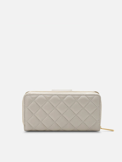 Diamond25 Large Bifold Zip Wallet — Beige (4)