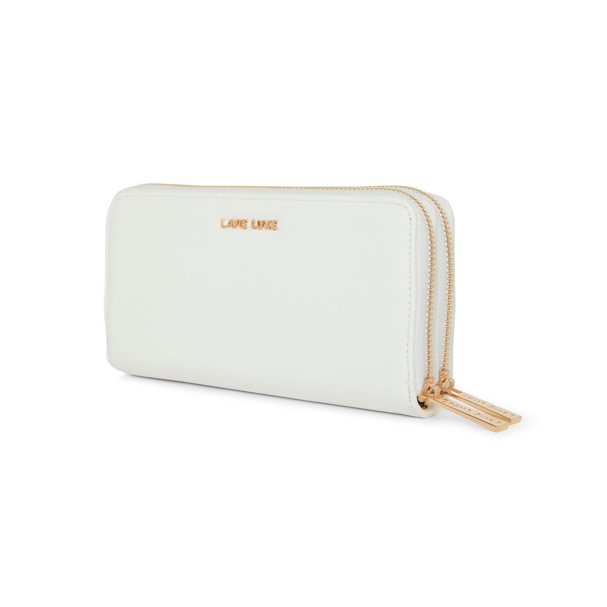 Large Dual Zip Wallet — White (4)