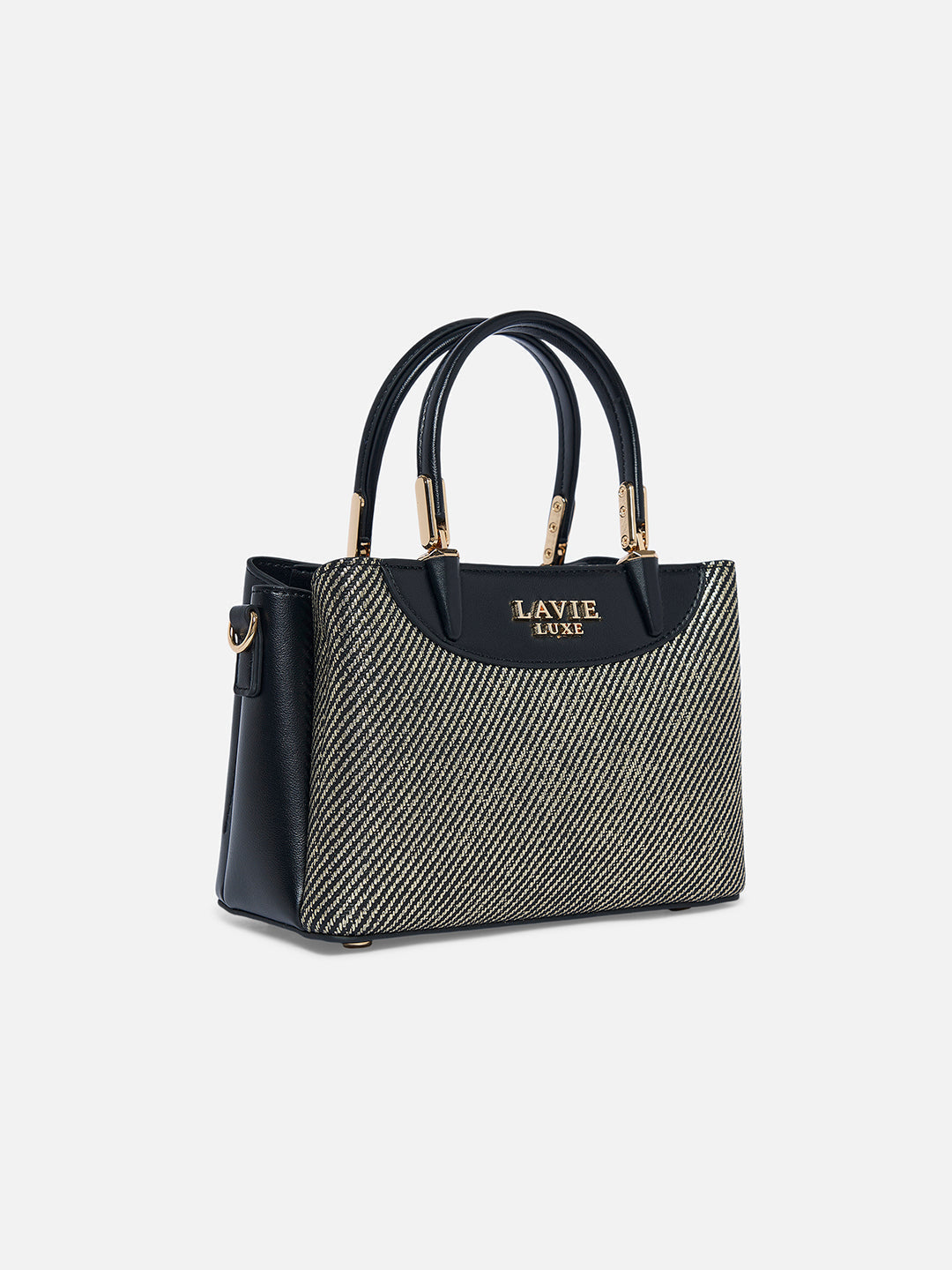 Bella 3 Comparment Extra Small Handbag — Black (4)