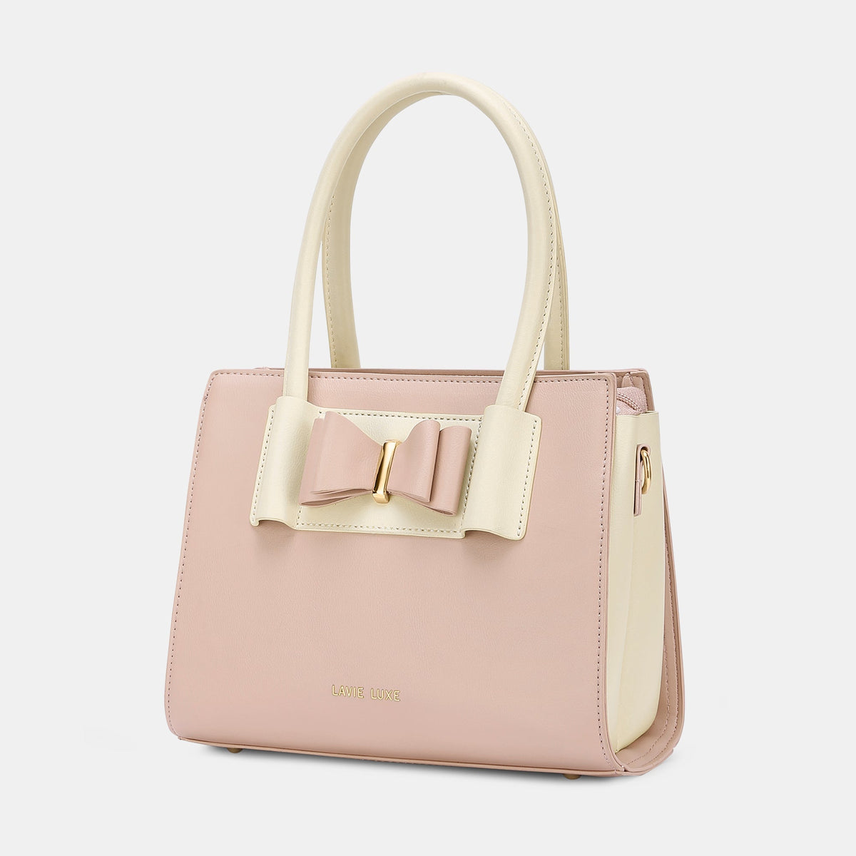 Knot Medium Satchel Bag — Light Pink (4)