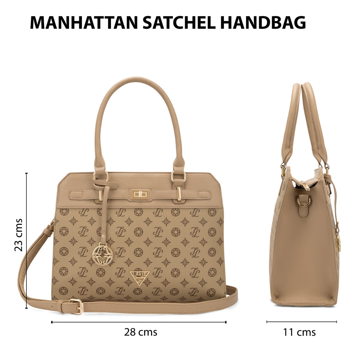 Manhattan Medium Satchel — Taupe (4)
