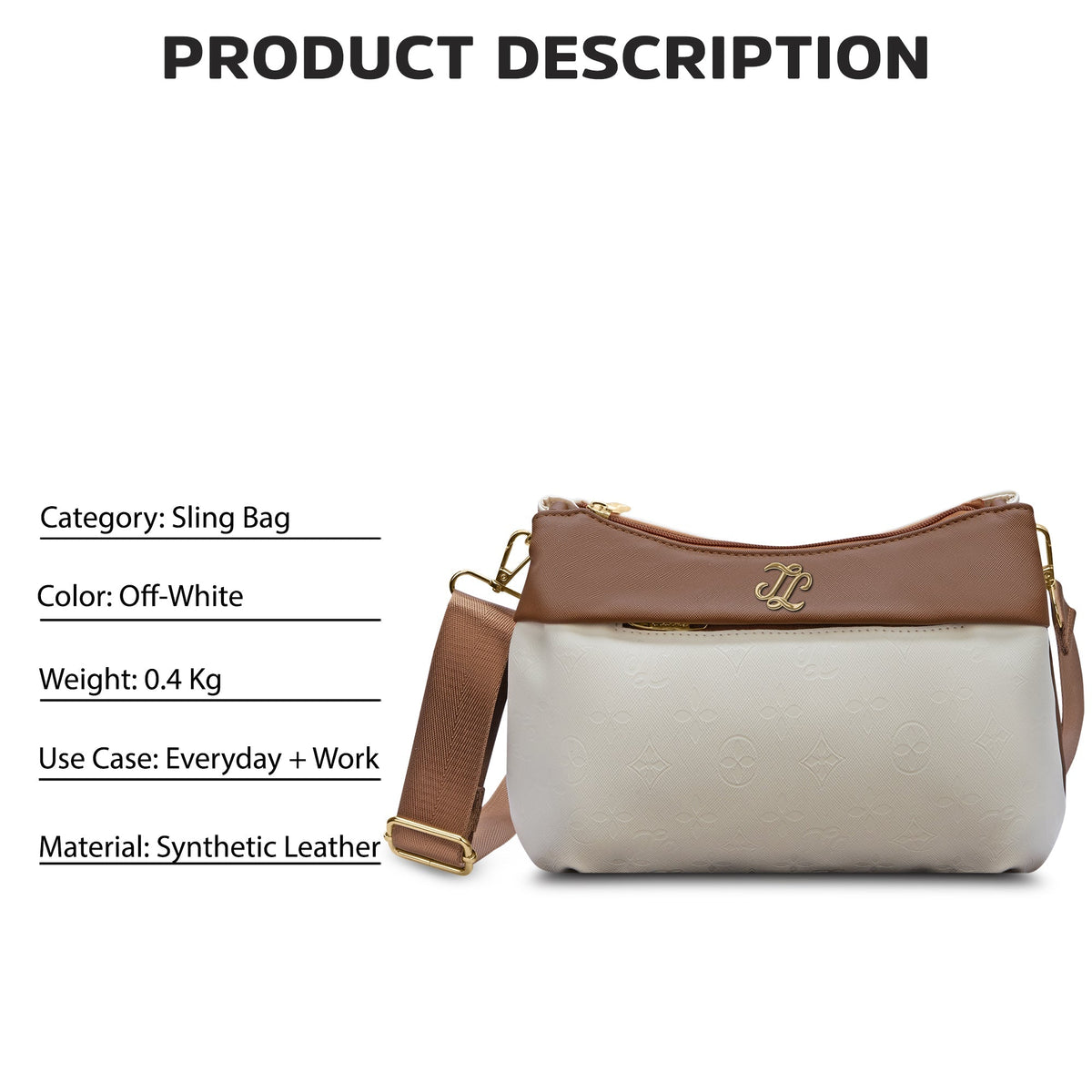 Colourblock Augusta Medium Sling Bag — Off White (4)