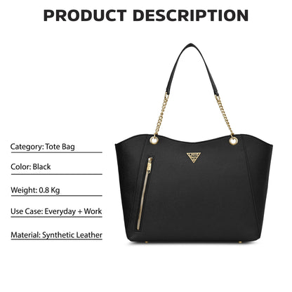 Houston Large Tote Bag — Black (5)