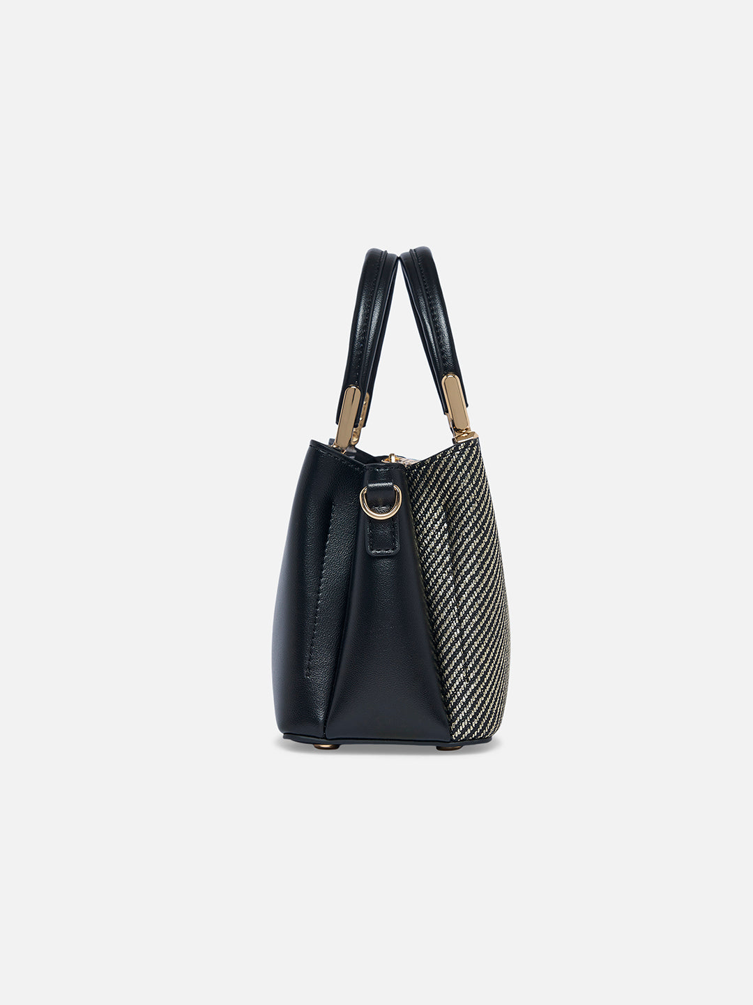 Bella 3 Comparment Extra Small Handbag — Black (5)