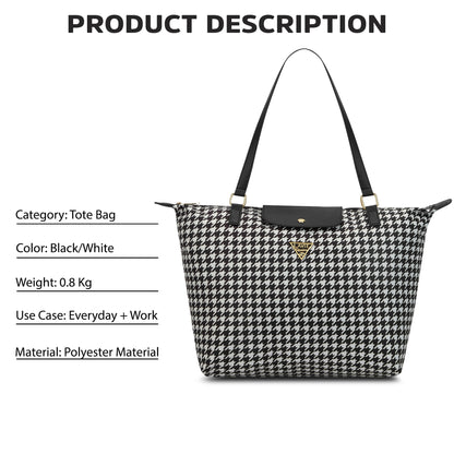 Oregon Large Tote Bag — Black/White (5)