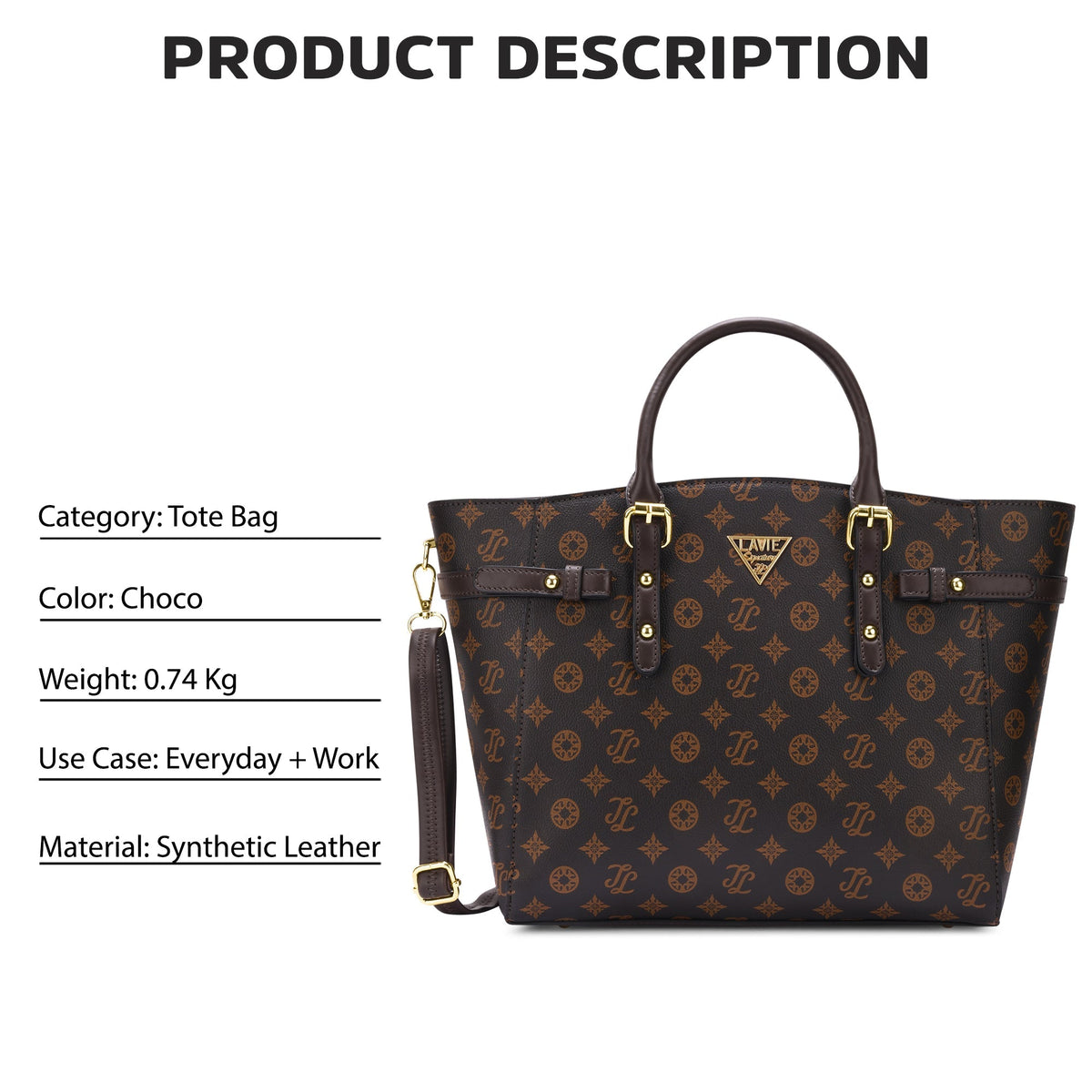 Montreal Large Tote Bag — Choco (5)