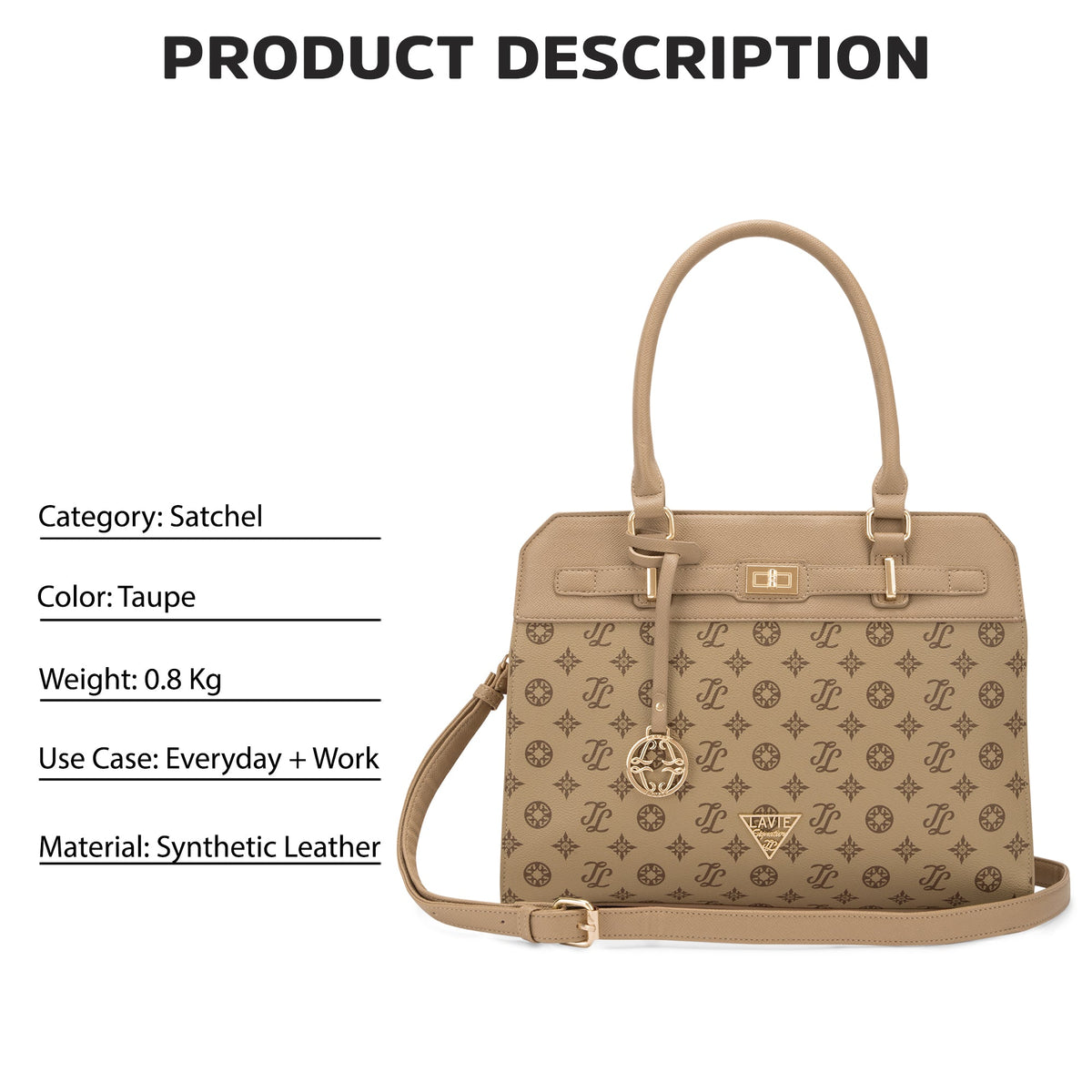 Manhattan Medium Satchel — Taupe (5)