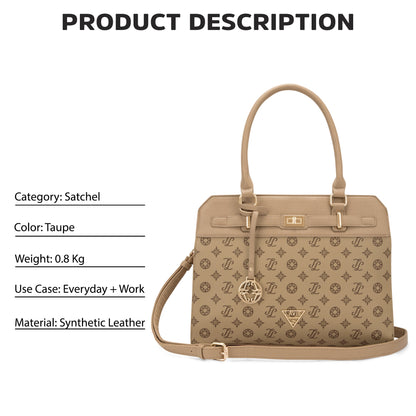 Manhattan Medium Satchel — Taupe (5)