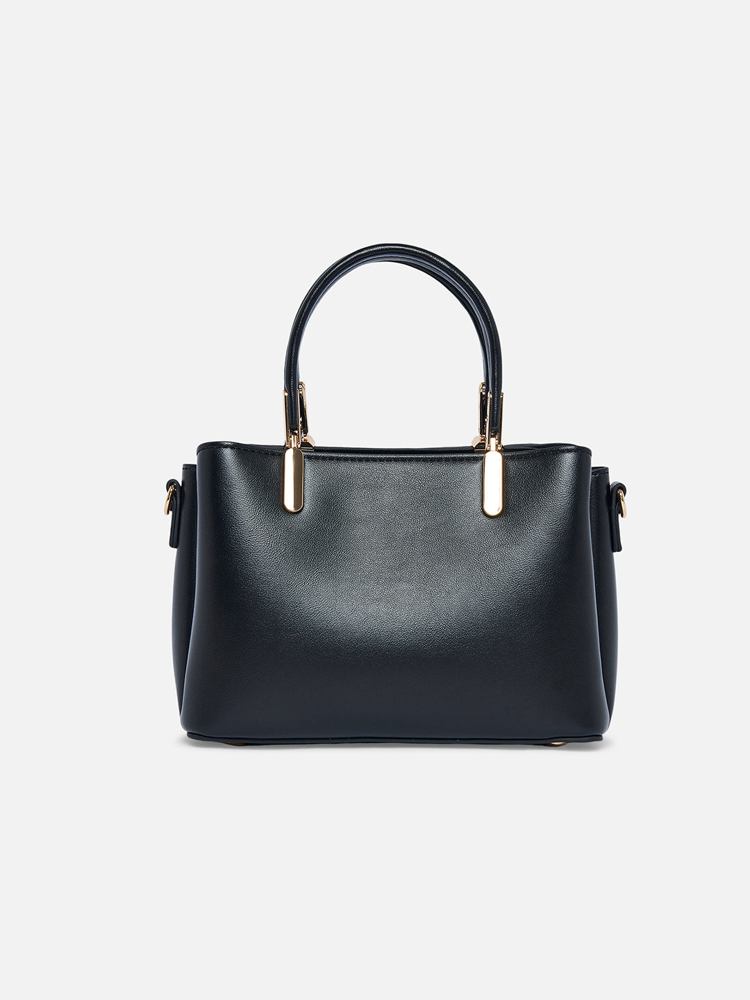 Bella 3 Comparment Extra Small Handbag — Black (6)