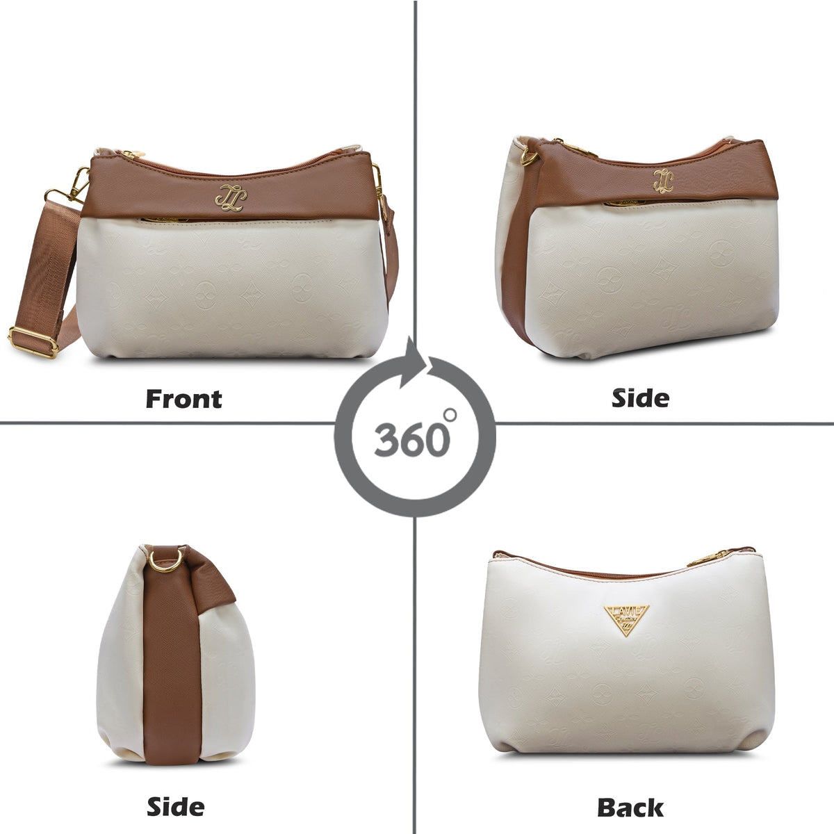 Colourblock Augusta Medium Sling Bag — Off White (6)