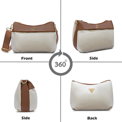 Colourblock Augusta Medium Sling Bag — Off White (6)