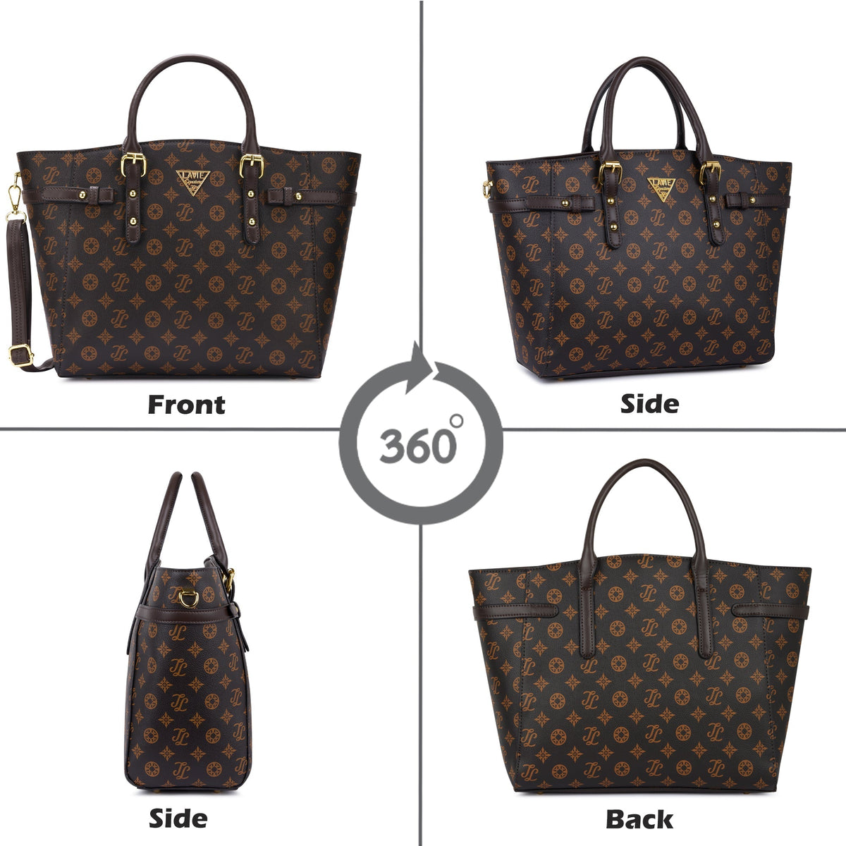 Montreal Large Tote Bag — Choco (7)