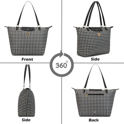Oregon Large Tote Bag — Black/White (7)
