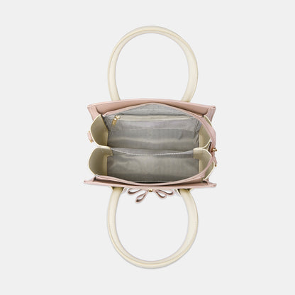Knot Medium Satchel Bag — Light Pink (7)