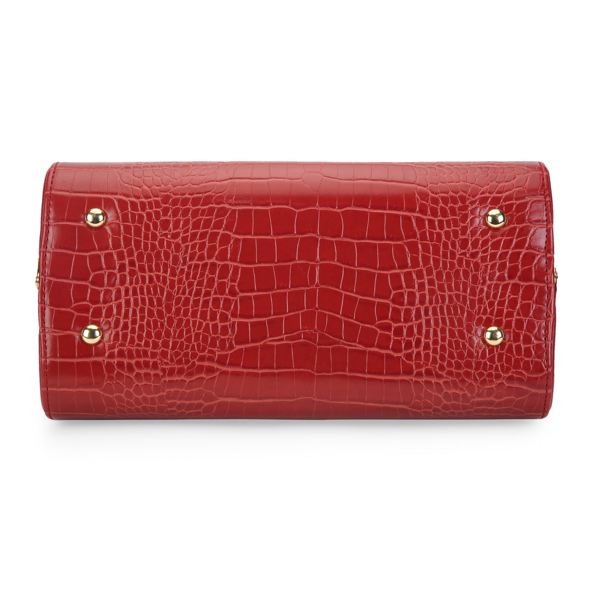 Medium Dazzle Frame Satchel Bag — Dark Red (7)