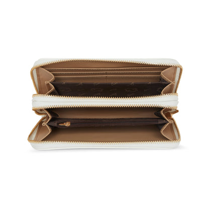 Large Dual Zip Wallet — White (7)