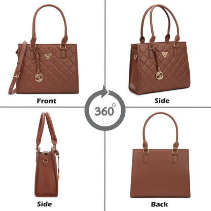 California Medium Satchel Bag — Tan (7)