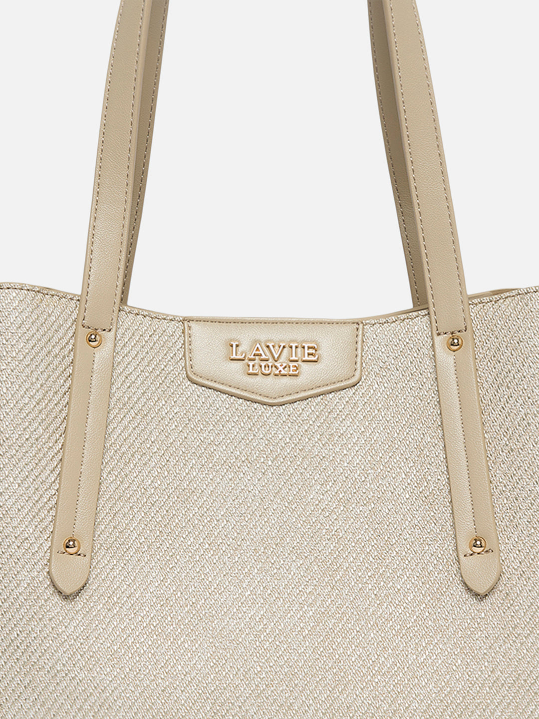 Bella 3 Comparment Medium Handbag — Beige (7)