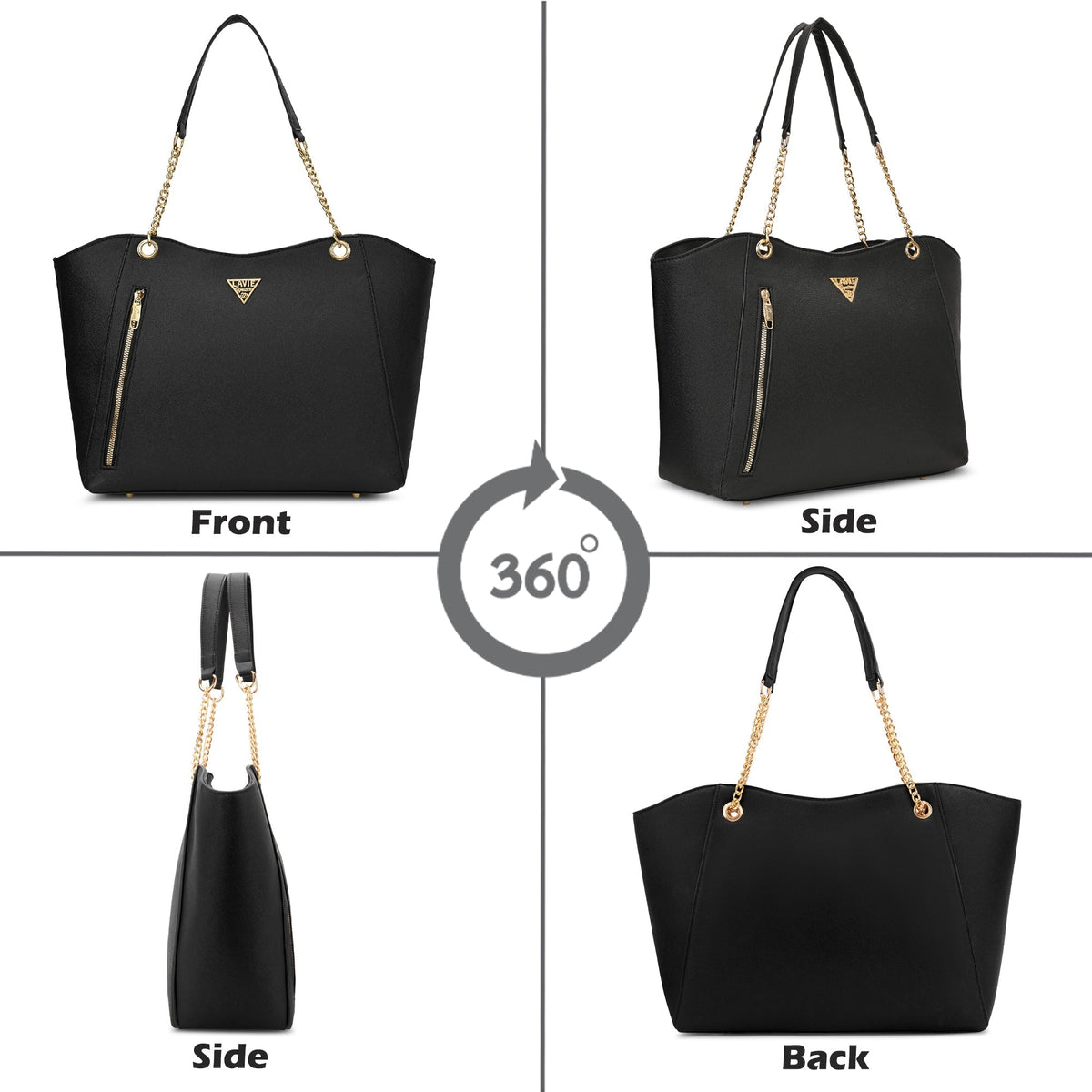 Houston Large Tote Bag — Black (7)