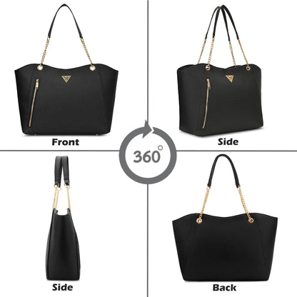 Houston Large Tote Bag — Black (7)