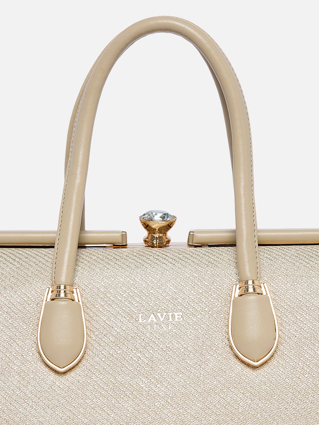 Dazzle Large Frame Bag — Beige (7)