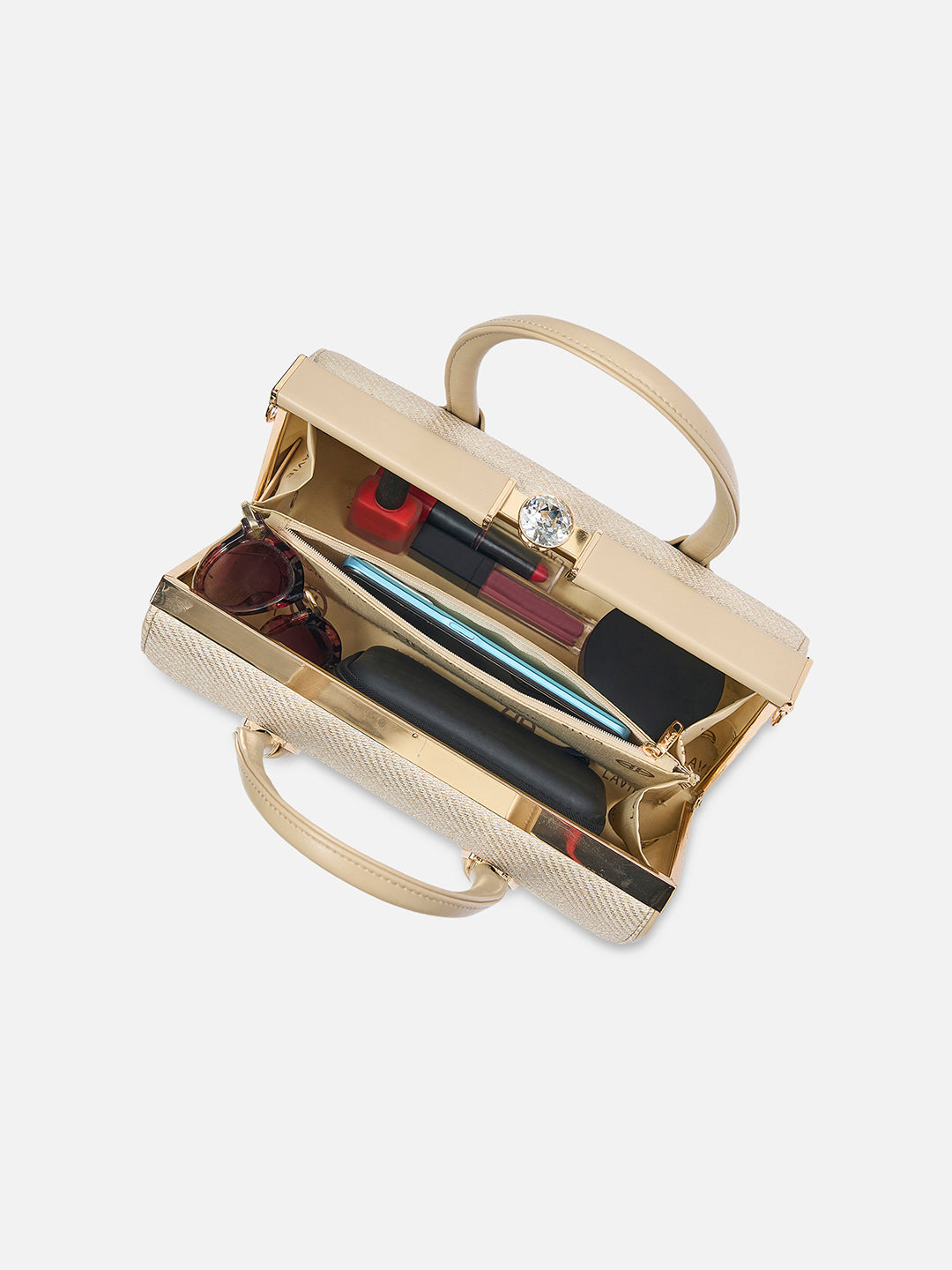 Dazzle Large Frame Bag — Beige (8)